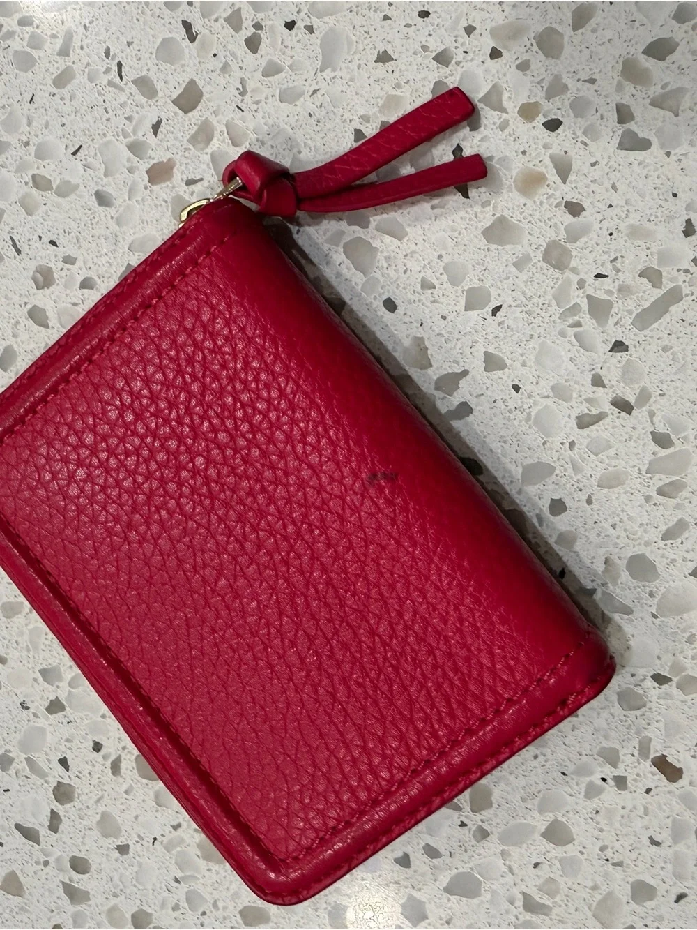 Tory Burch Hot Pink Leather CardCase with Keychain Strap